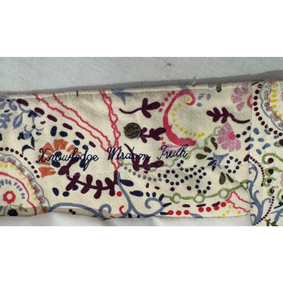 Womens Robert Graham Lambskin Suede Print Jacket Sz XS Cream Multicolor Paisley - Picture 4 of 11